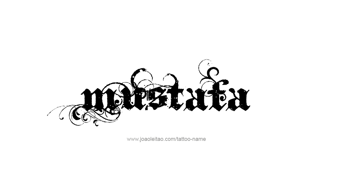 Tattoo Design  Name Mustafa   