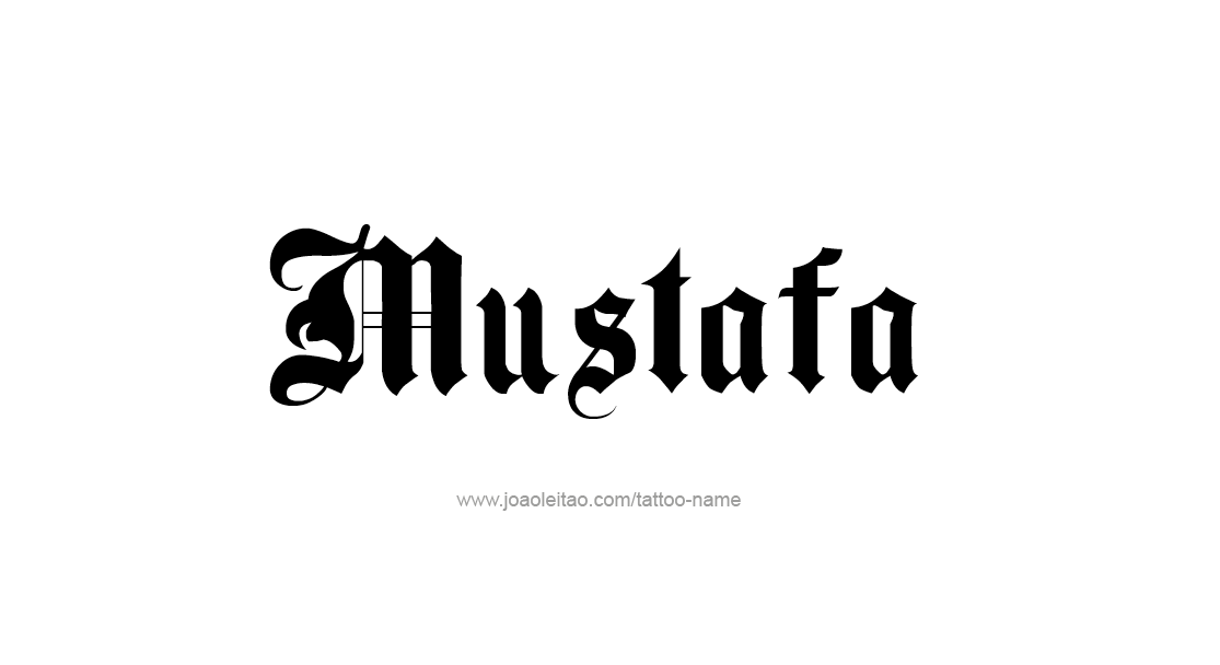 Tattoo Design  Name Mustafa   