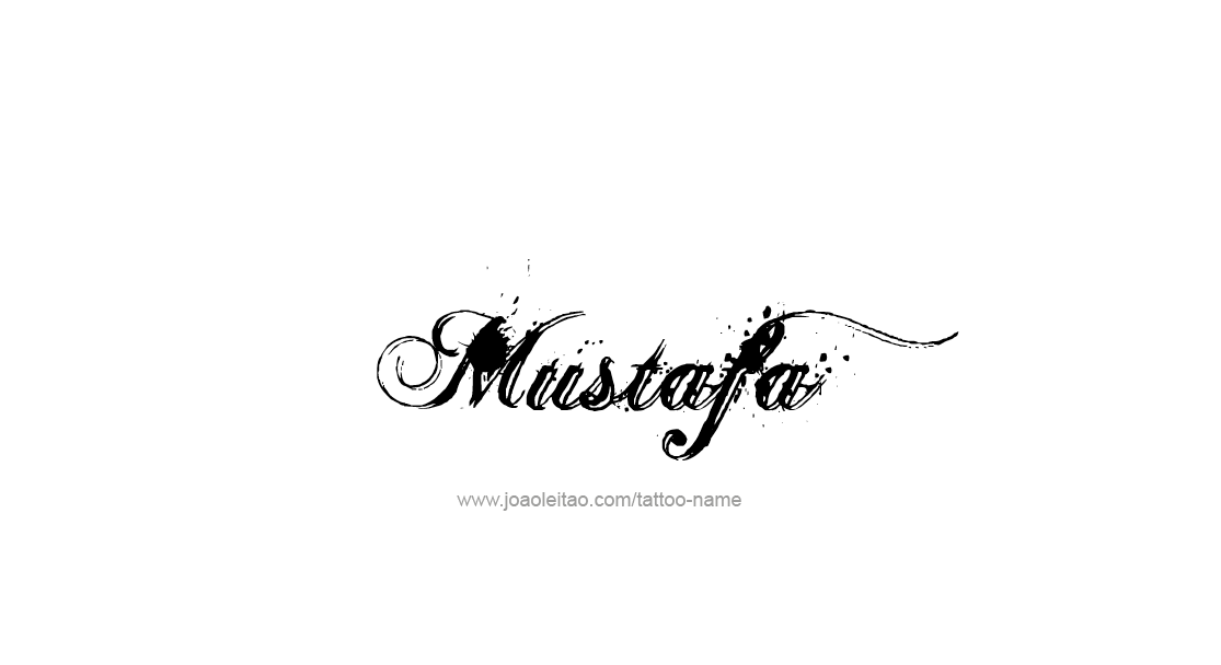 Tattoo Design  Name Mustafa   