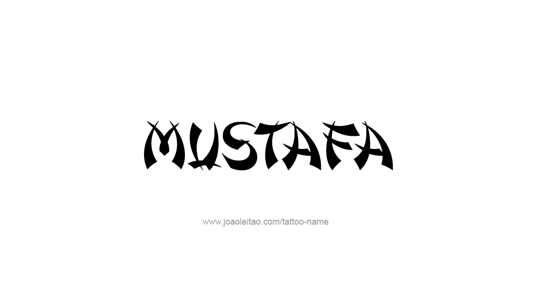 Tattoo Design  Name Mustafa