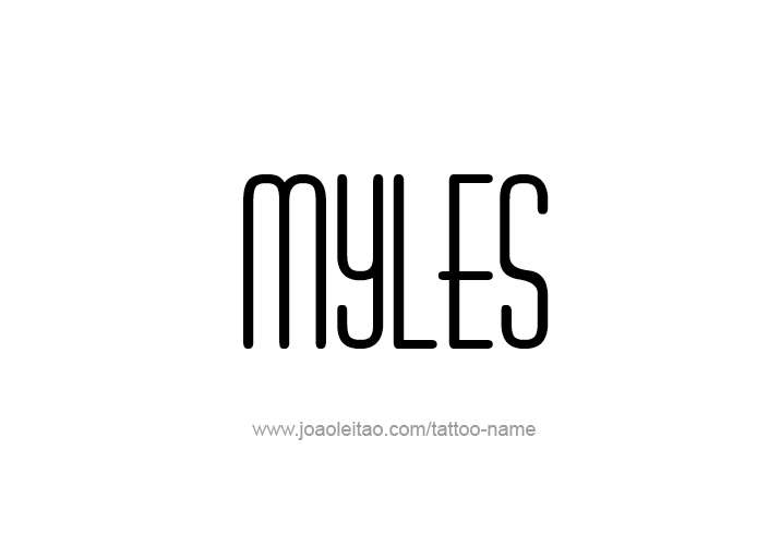 Tattoo Design  Name Myles   