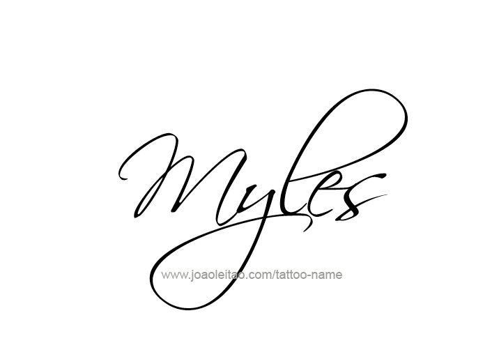 Tattoo Design  Name Myles   