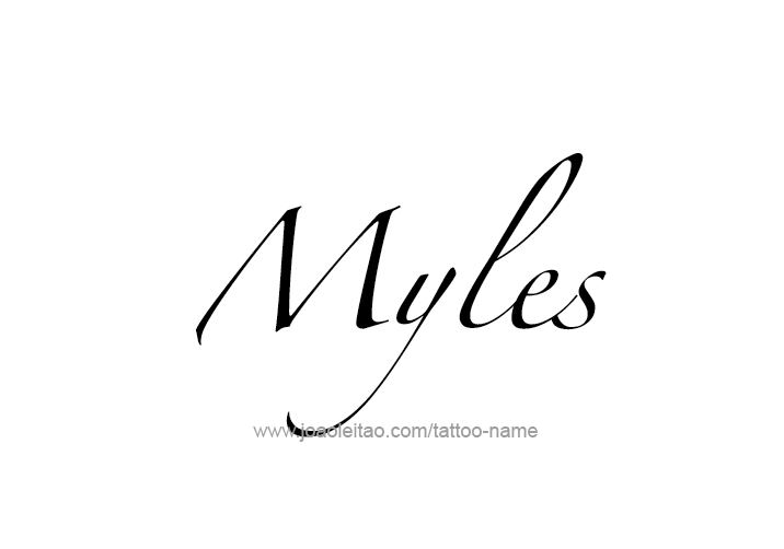 Tattoo Design  Name Myles   