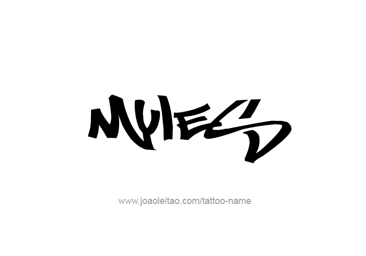 Tattoo Design  Name Myles   