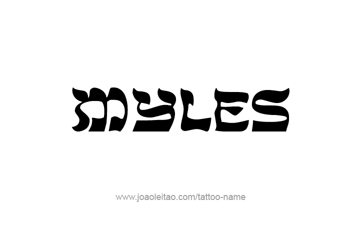 Tattoo Design  Name Myles   