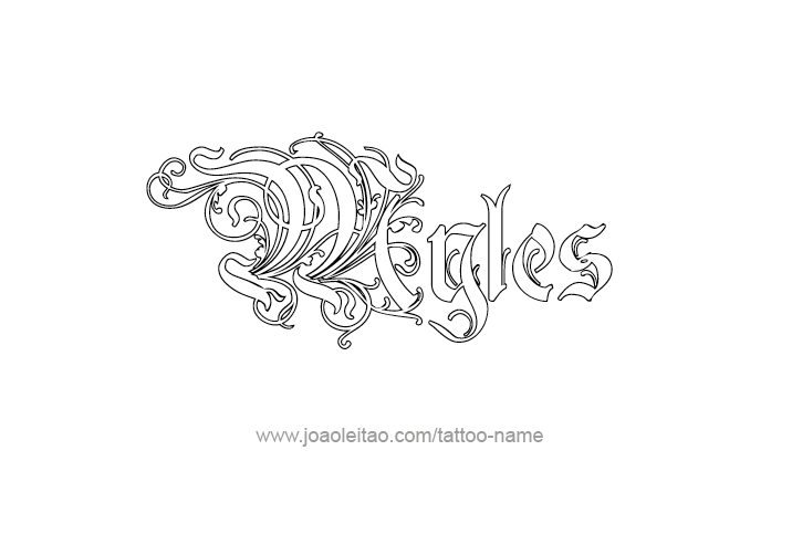 Tattoo Design  Name Myles   