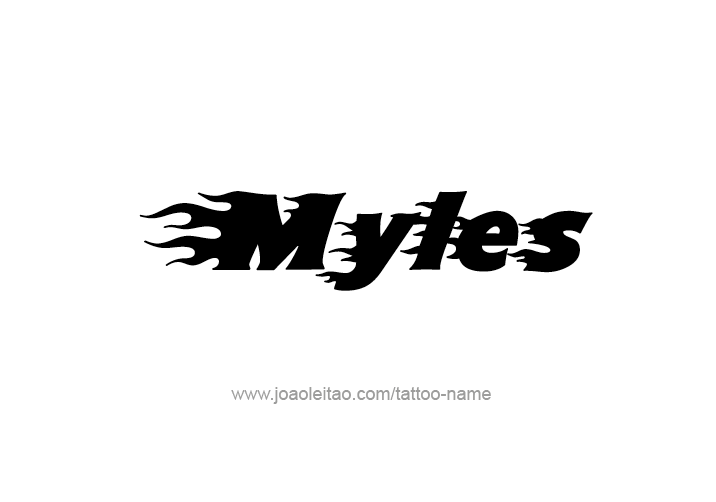 Tattoo Design  Name Myles   