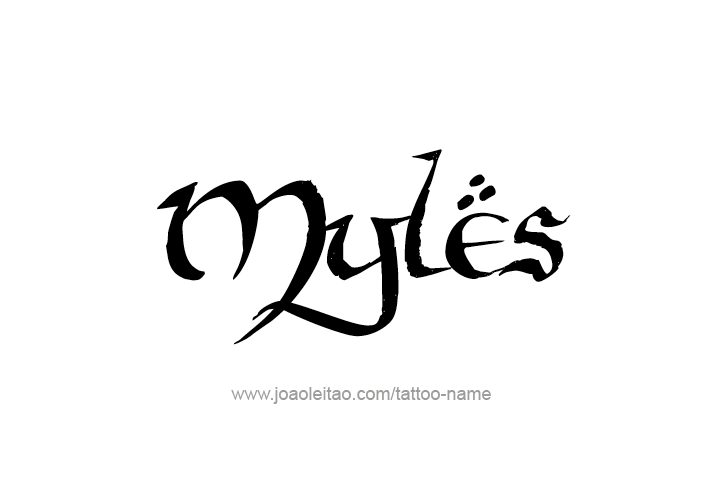 Tattoo Design  Name Myles   