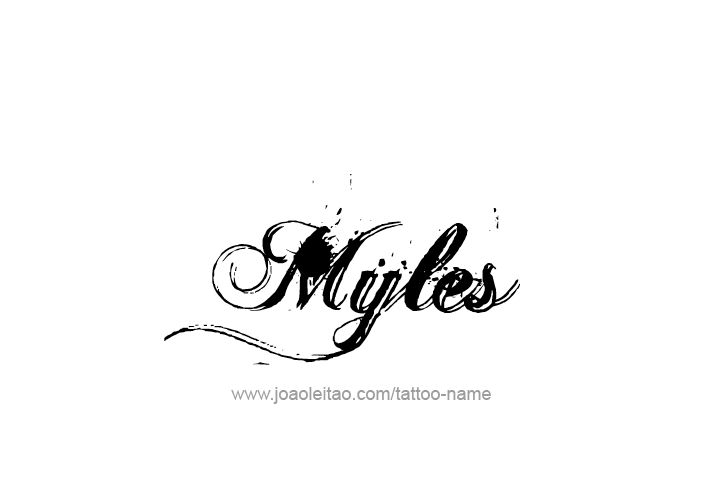 Tattoo Design  Name Myles   