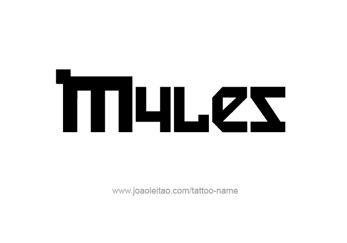 Tattoo Design  Name Myles   