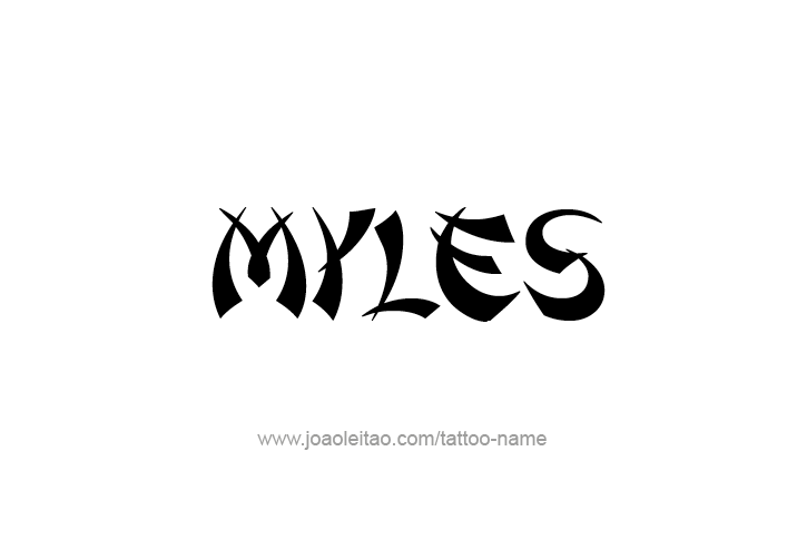 Tattoo Design  Name Myles