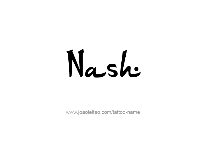 Tattoo Design  Name Nash   