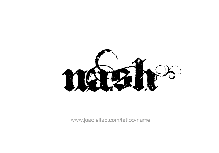 Tattoo Design  Name Nash   