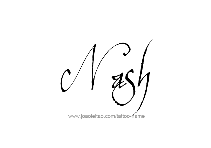 Tattoo Design  Name Nash   