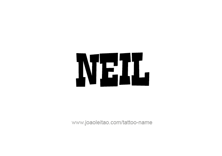 Tattoo Design  Name Neil   