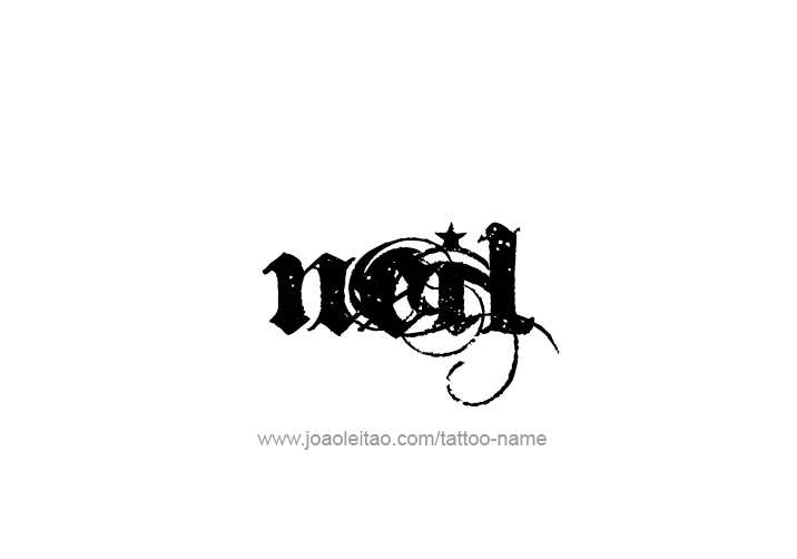 Tattoo Design  Name Neil   