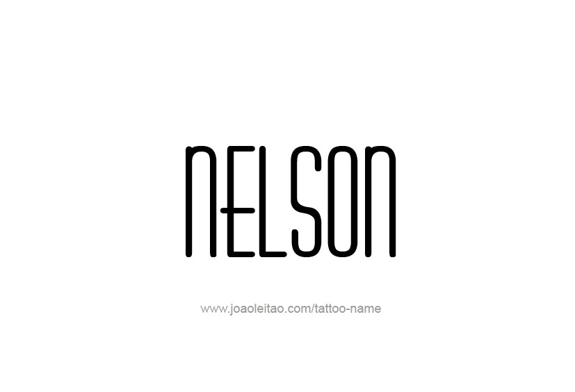 Tattoo Design  Name Nelson   