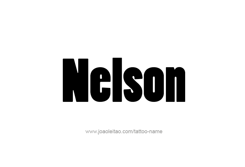 Tattoo Design  Name Nelson   