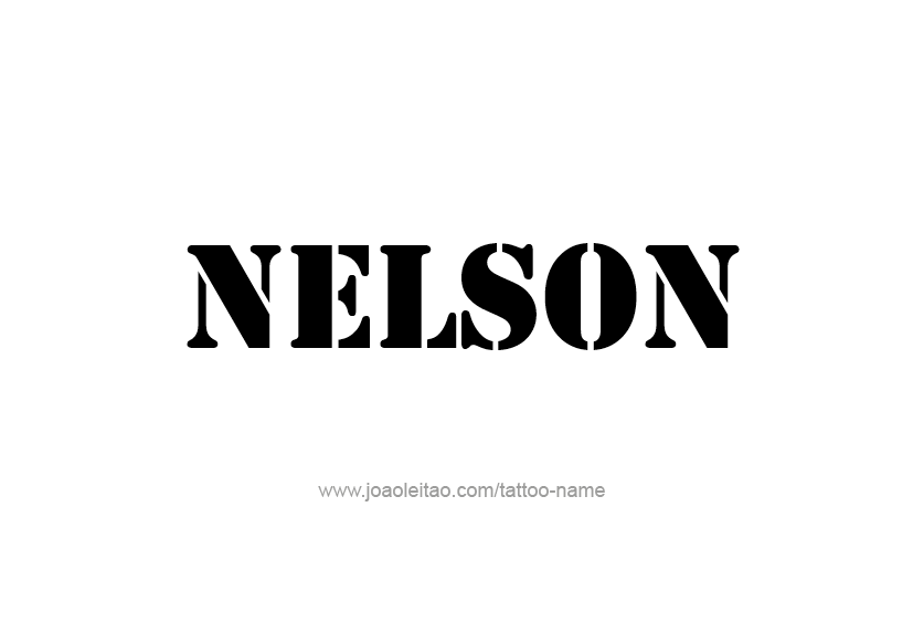 Tattoo Design  Name Nelson   