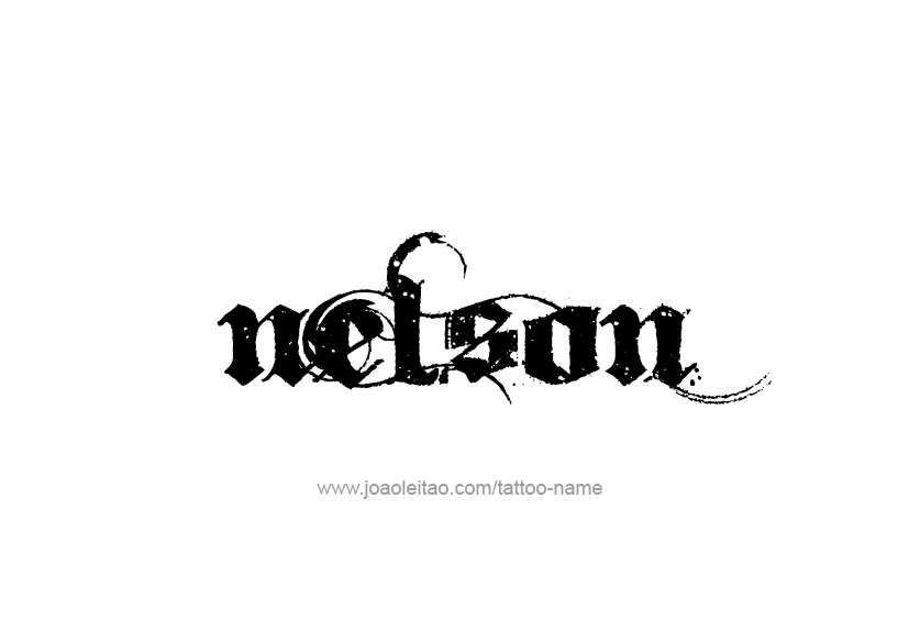 Tattoo Design  Name Nelson   