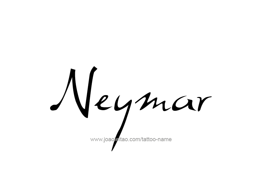 Tattoo Design  Name Neymar   