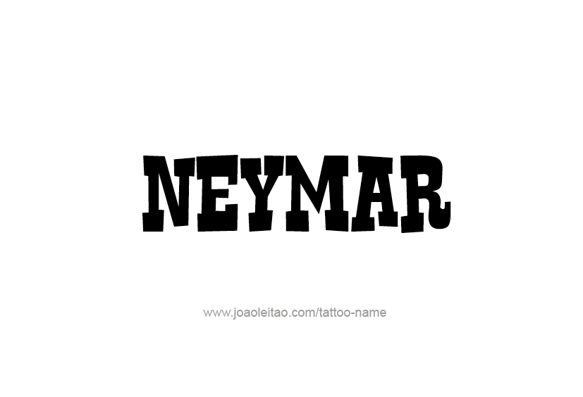 Tattoo Design  Name Neymar   