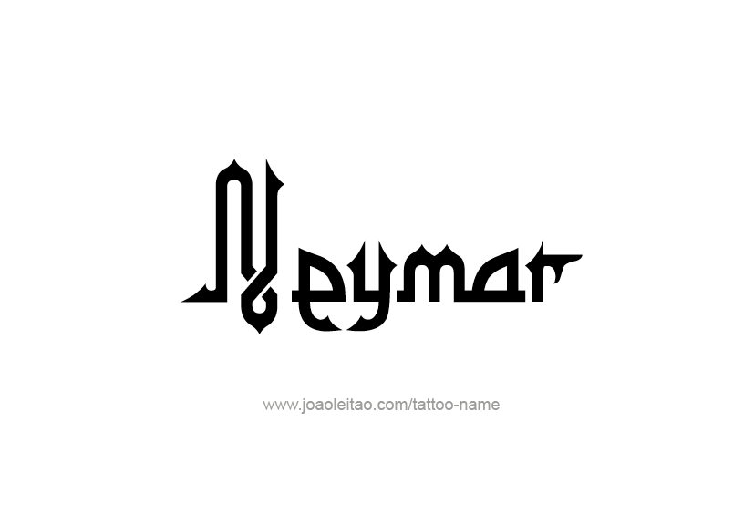 Tattoo Design  Name Neymar   