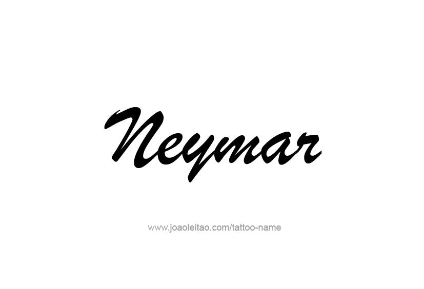 Tattoo Design  Name Neymar   