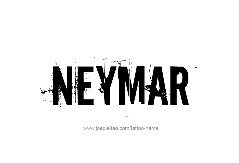 Tattoo Design  Name Neymar   