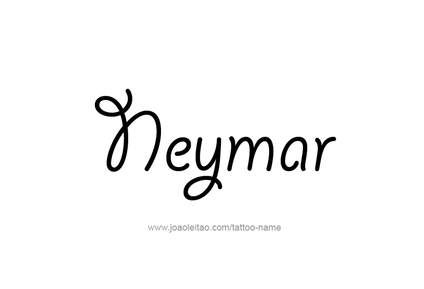 Tattoo Design  Name Neymar   