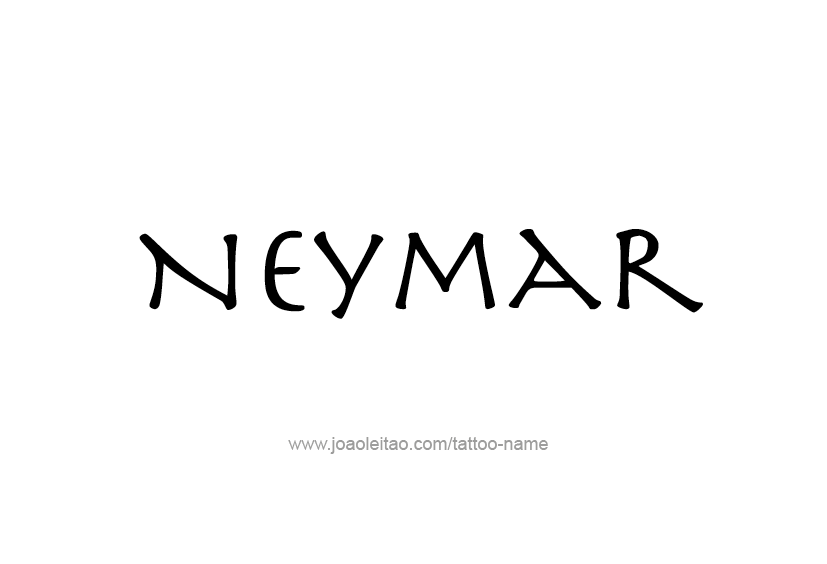 Tattoo Design  Name Neymar   