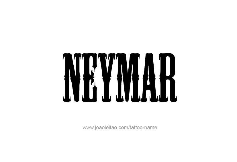 Tattoo Design  Name Neymar   