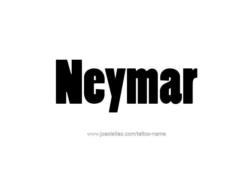 Tattoo Design  Name Neymar   