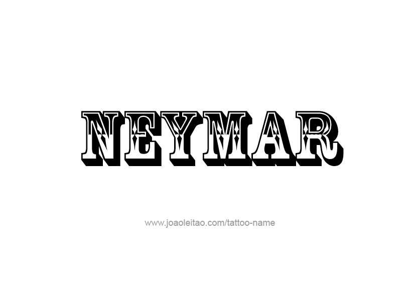 Tattoo Design  Name Neymar   