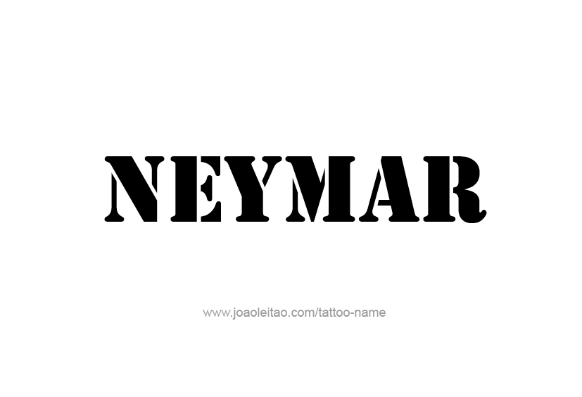 Tattoo Design  Name Neymar   