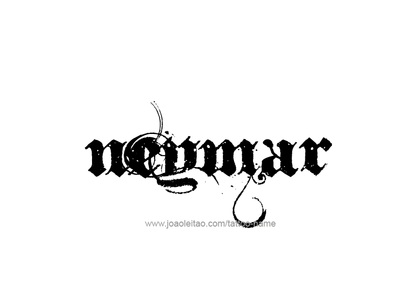 Tattoo Design  Name Neymar   