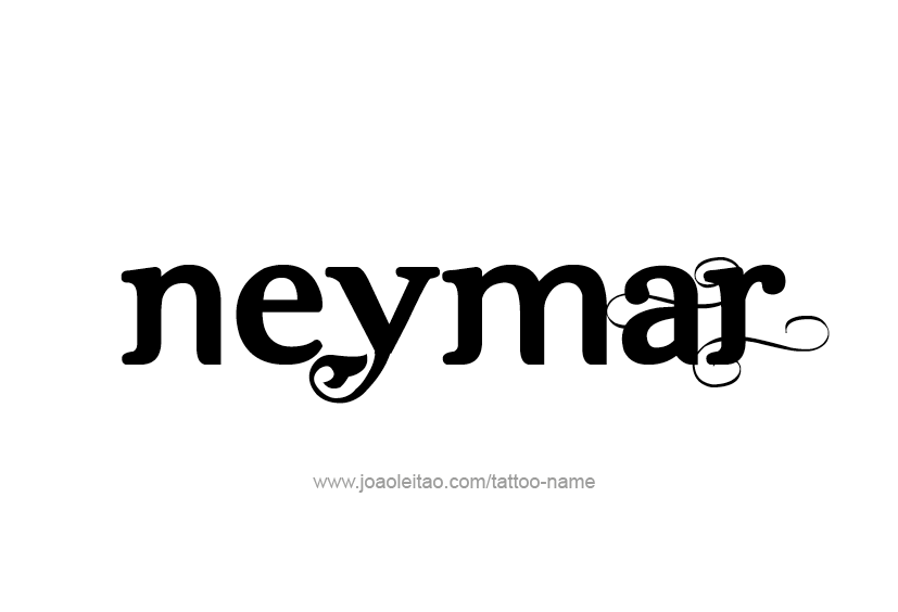 Tattoo Design  Name Neymar   