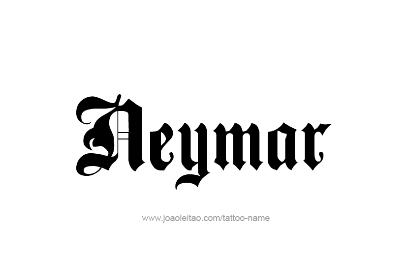 Tattoo Design  Name Neymar   