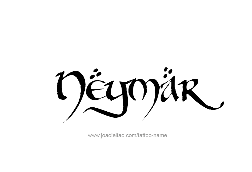 Tattoo Design  Name Neymar   