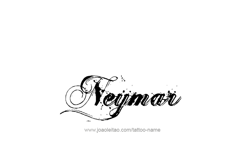 Tattoo Design  Name Neymar   