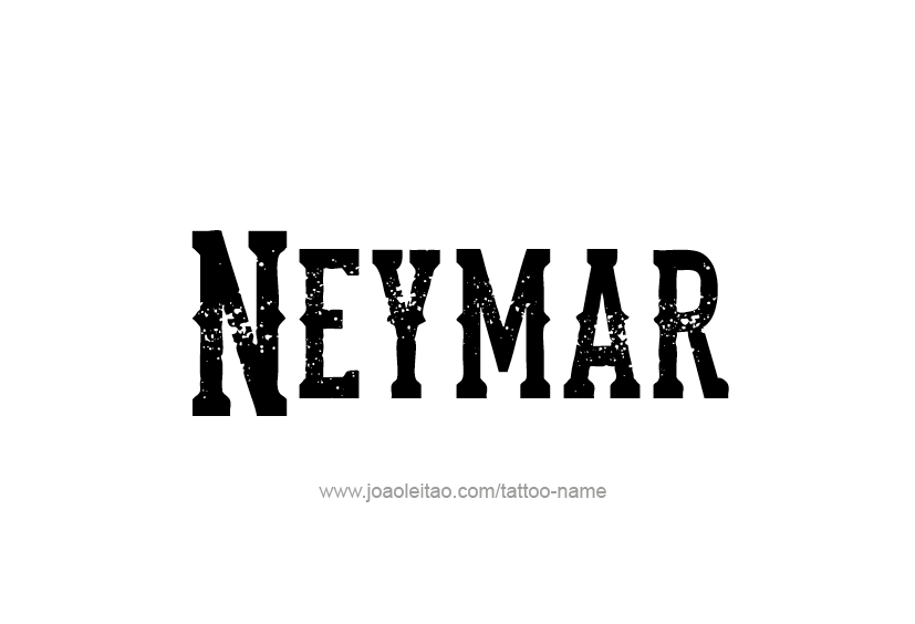 Tattoo Design  Name Neymar   