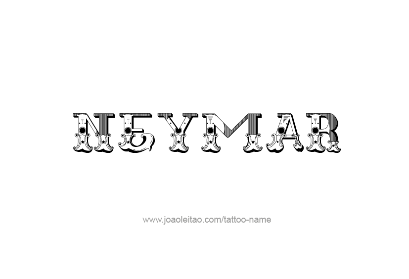 Tattoo Design  Name Neymar   