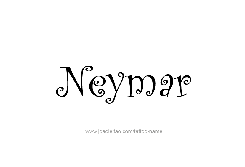 Tattoo Design  Name Neymar   