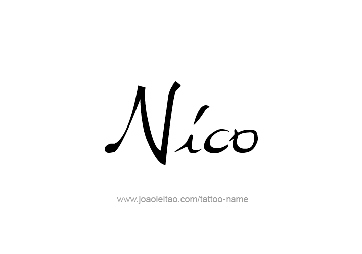 Tattoo Design  Name Nico   