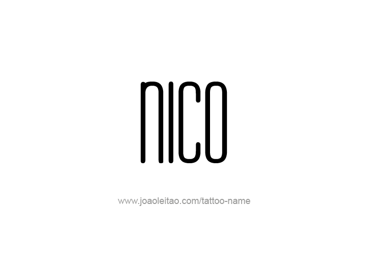 Tattoo Design  Name Nico   