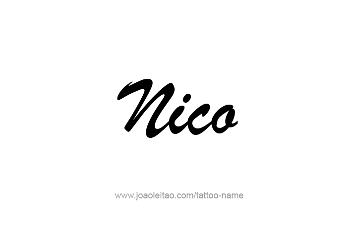 Tattoo Design  Name Nico   