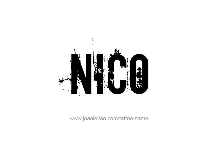 Tattoo Design  Name Nico   