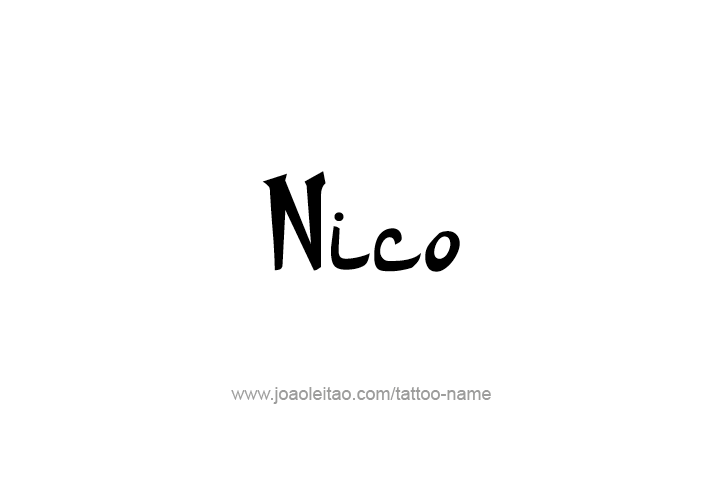 Tattoo Design  Name Nico   