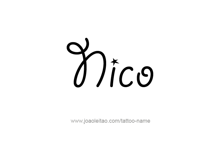 Tattoo Design  Name Nico   