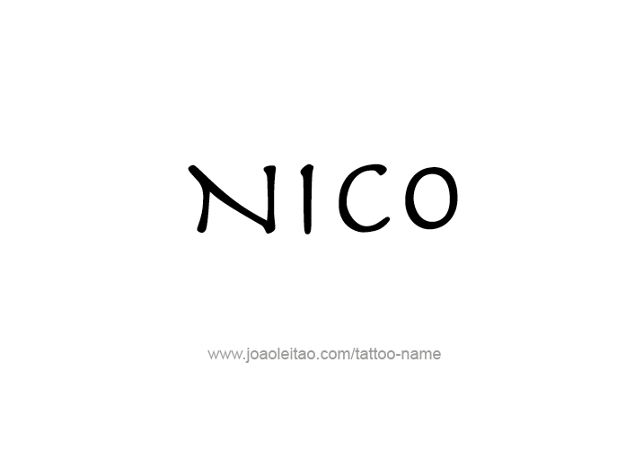 Tattoo Design  Name Nico   